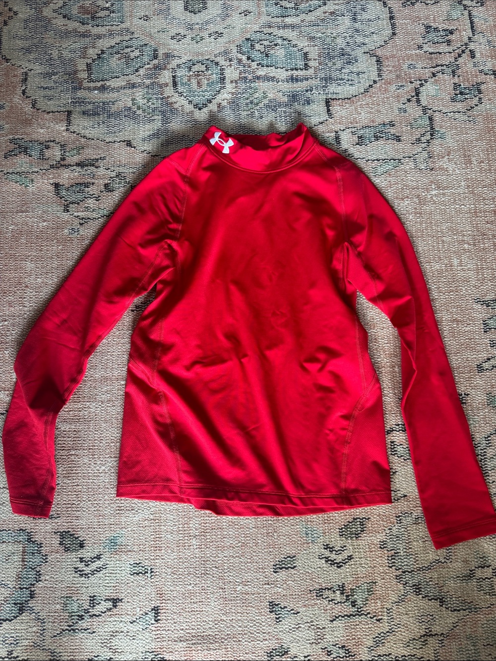 Youth Under Armour Red Performance Cold Gear compression top size large